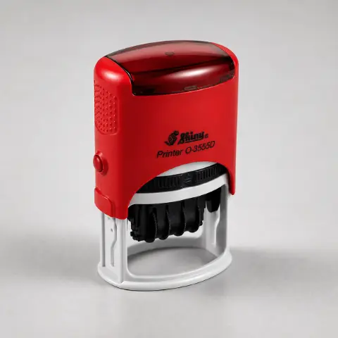 Sello automático de escritorio con fechador integrado ovalado 55mm x 35mm